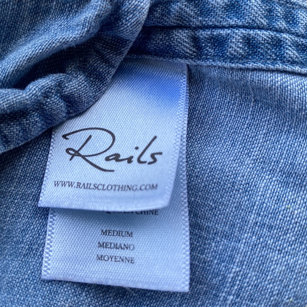 Rails linen blended blue dress w/great pockets and bottom tassels from Neiman’s - Picture 10 of 14